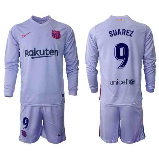 Men Barcelona Long Sleeve Soccer Jerseys 551